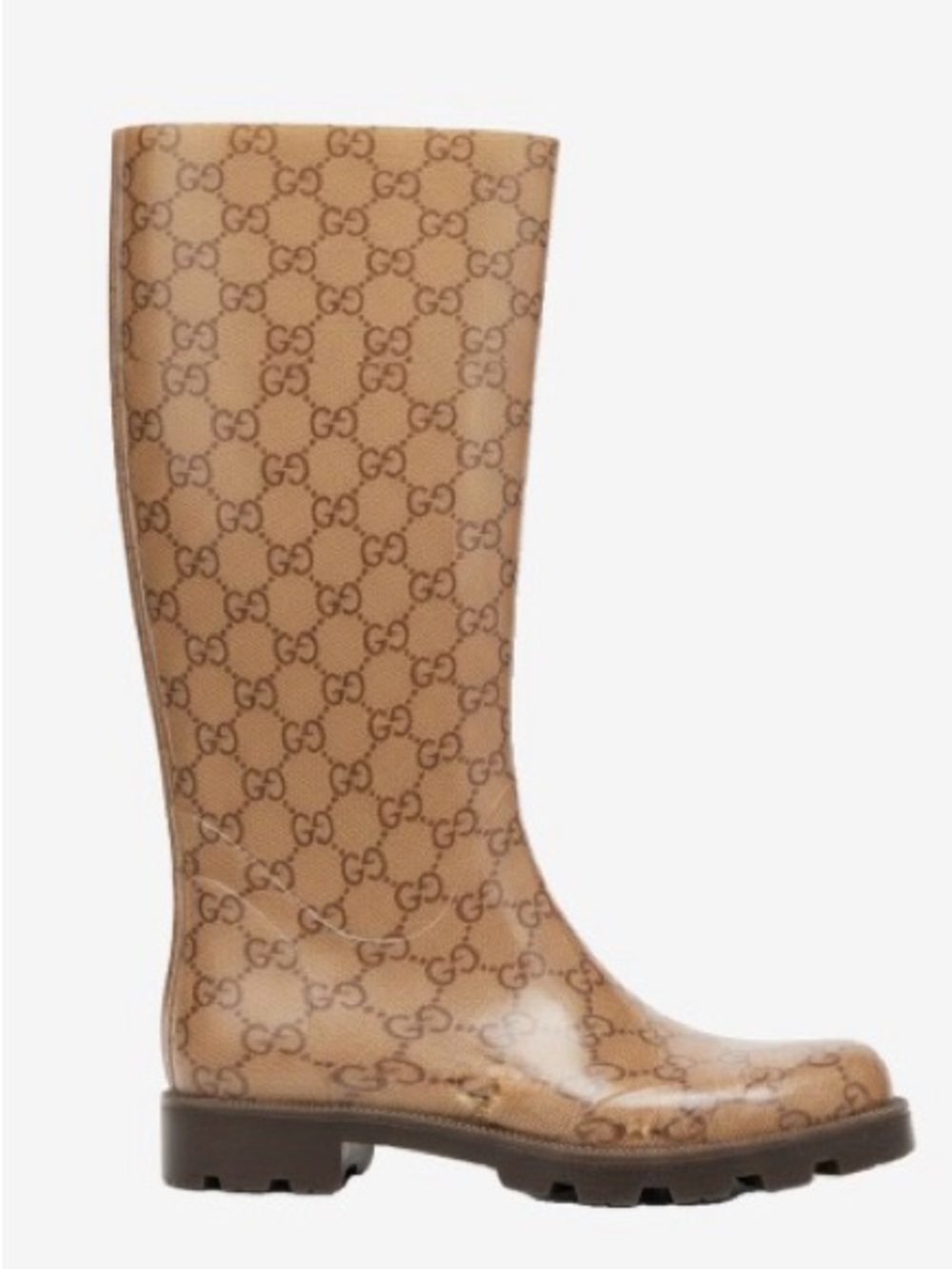 🛍️Gucci Authentic Tan Monogram Wellingtons/ Rain Boots